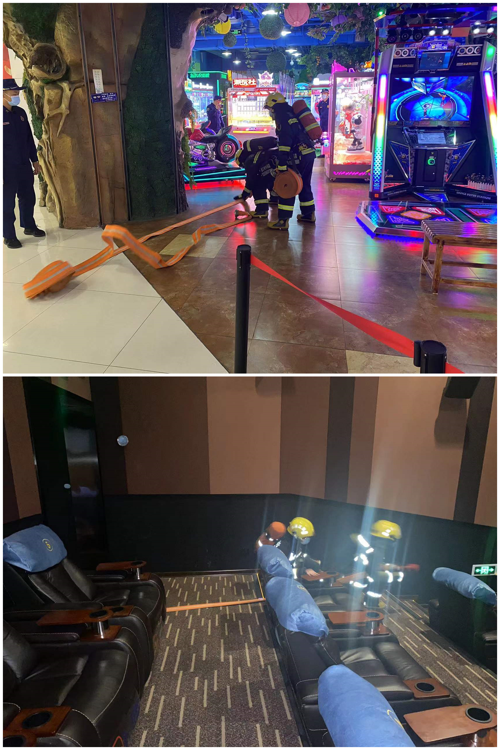 水晶城发展消防仿照演练