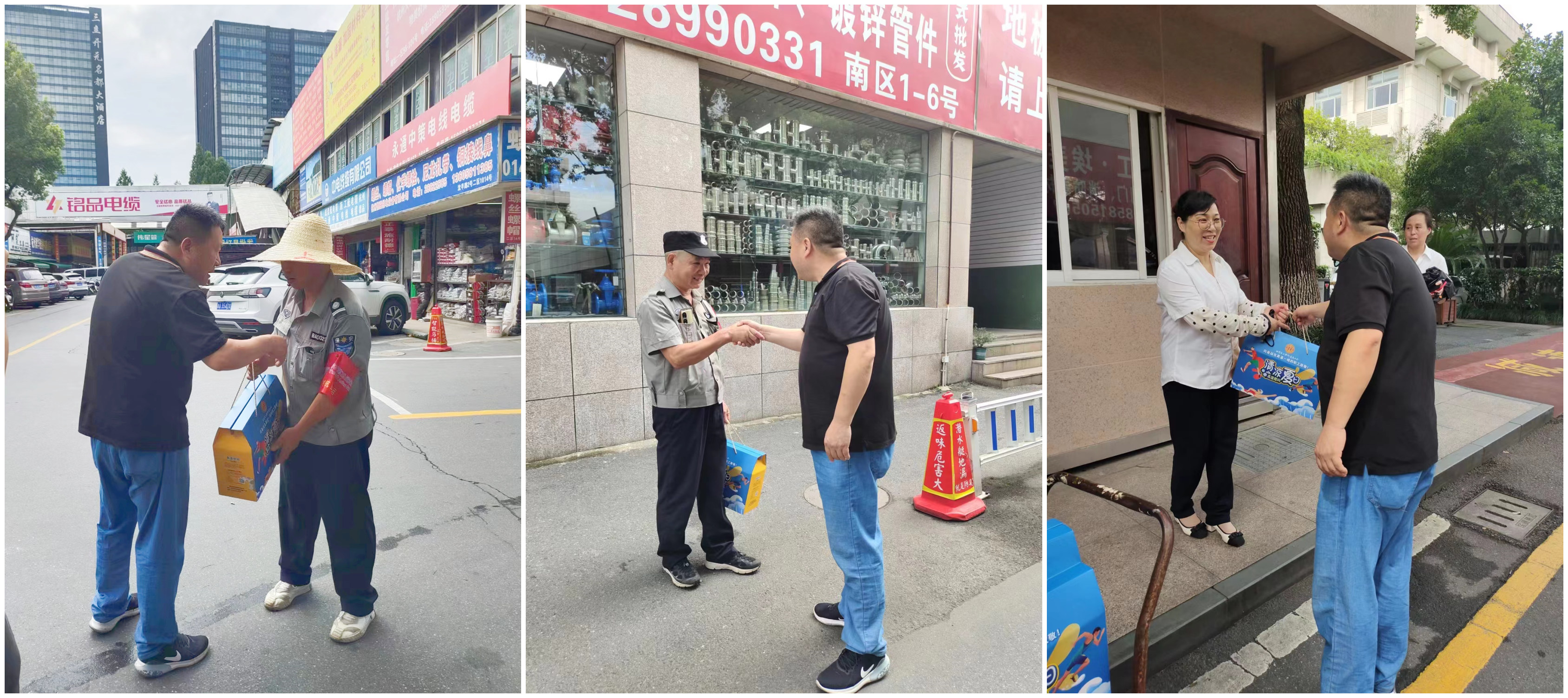 上塘街路总工会为3499拉斯维加斯市场职工“送清冷”