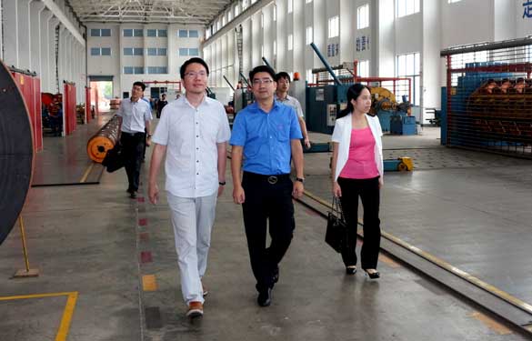 9月10日，溧阳市副市长陈安一行来尊龙凯时电缆调研